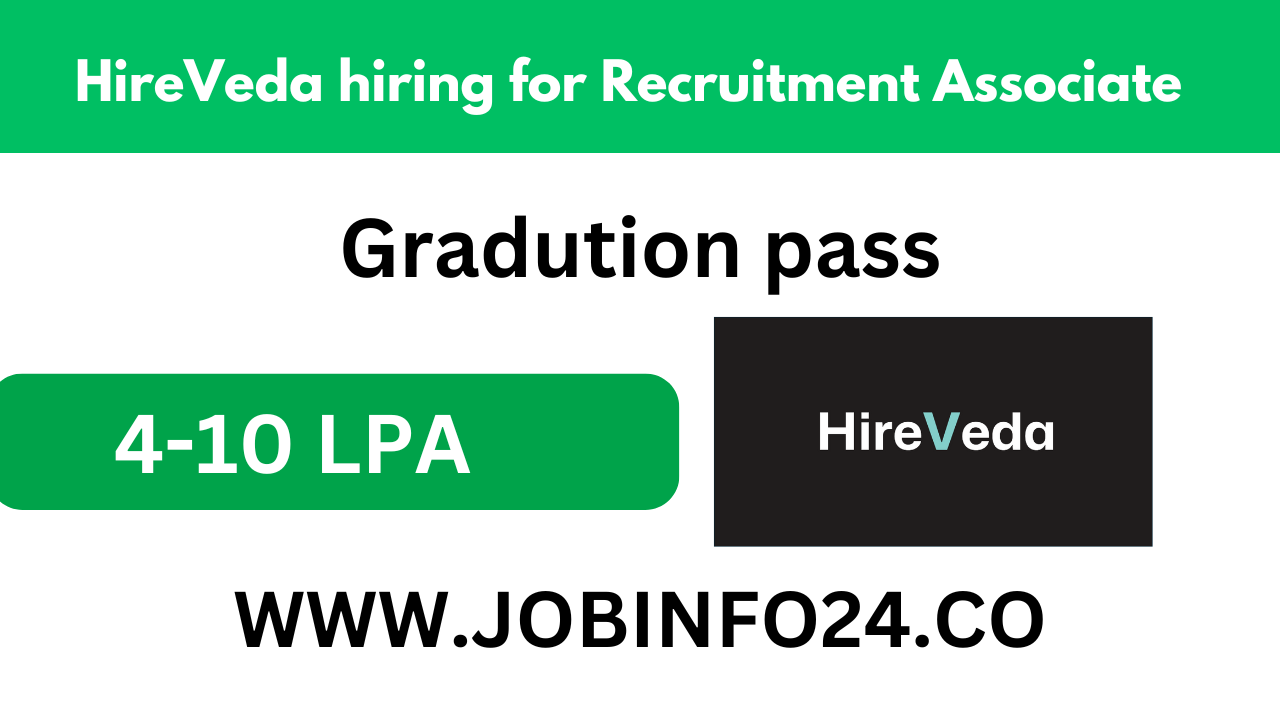 HireVeda hiring for Recruitment Associate