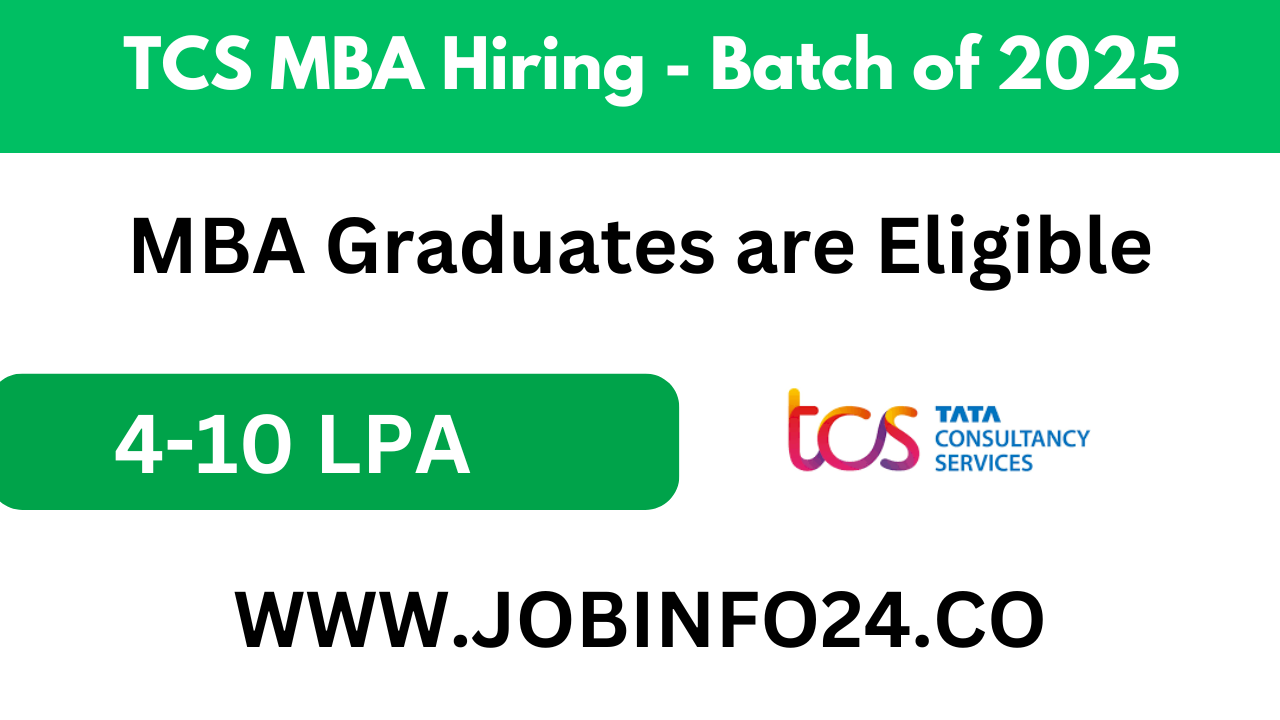 TCS MBA Hiring - Batch of 2025