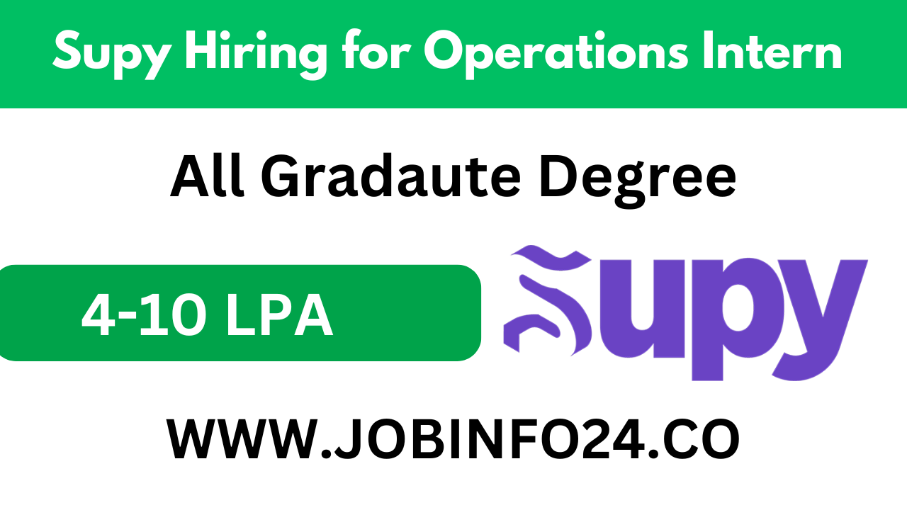 Supy Hiring for Operations Intern