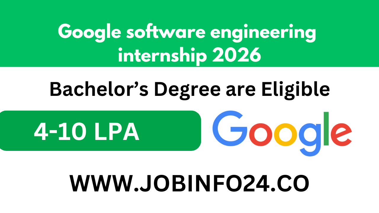 Google software engineering internship 2026